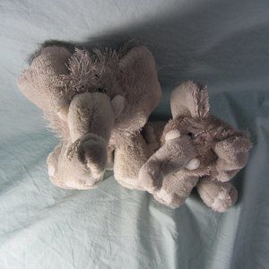 TWO plush ganz lil' kinz webkinz HM007 & HS007 elephants (w1691)